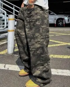 Jaded London カモフラージュ ワイドレッグパンツ