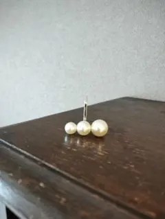パール3連ポニーフック※新品未使用※