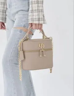 Darich Dモチーフ バニティバッグ アイボリー 白 2WAY ショルダー