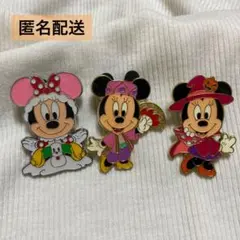 ディズニー ミニー ピンバッジ3個セット