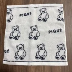 【新品】pique クマ刺繍 ハンカチ 今治タオルのサムネイル