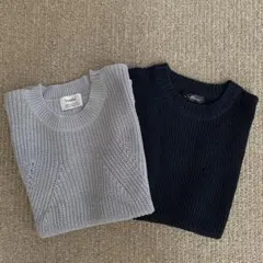 ニットベスト ネイビー