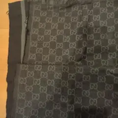 GUCCI　GGパターン ブラック マフラー