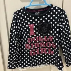 DOLLY RIBBON ドット柄長袖カットソー