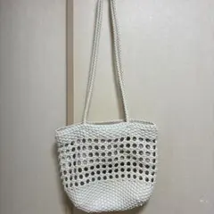 ZARA メッシュデザイン ショルダーバッグ ホワイト