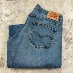 リーバイス　569　ワイド　ストリート　デニムパンツ　古着　ライトブルー　W33