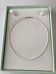 本真珠 淡水パールネックレス 3×3.5~4mm