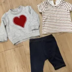 プチバトー♡スウェット♡トップス♡半袖♡ボーダー♡74♡81