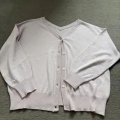 earth music&ecology 薄いピンク Vネックカーディガン