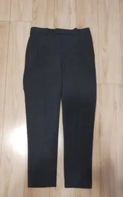 【美品】UNIQLO ウォームスマートパンツ ダークグレー MEN73 丈短め