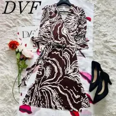 【良品】DIANEvonFURSTENBERG ラップワンピース 総柄 6