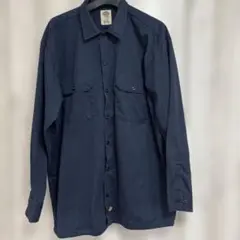 Dickies Flex ネイビー 長袖シャツ L/G