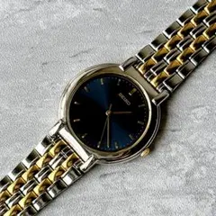 SEIKO セイコー メンズ腕時計 クォーツ 濃紺文字盤 箱付き コンビカラーのサムネイル