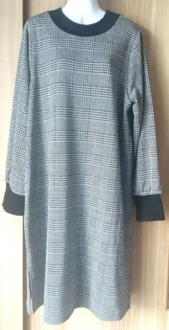 k*い様 未使用　チェック柄　裏ふんわり　ワンピース　4L ルームウェアに♪