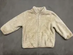 ユニクロ　もこもこフリースジャケット　90cm ジップアップ　暖かい　保育園着