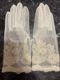 レース刺繍 ウェディンググローブ② ショート