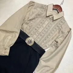 昭和 レトロ クラシカル レース ロリータ ブラウス ヴィンテージ 美品のサムネイル