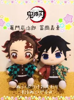 希少 ぬいぷりけおすわりBIG ぬいぐるみ 竈門 炭治郎 冨岡 義勇 鬼滅の刃