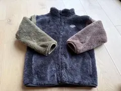 フリースボアジャケット サイズ130 グレー/オリーブ/ブラウン