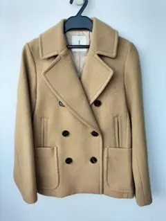 アダムエロペ　ピーコート　ライトブラウン