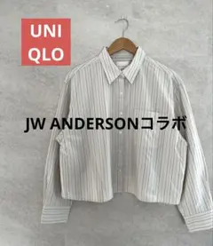 UNIQLO ユニクロ　ベージュ　ストライプ　オックスフォードシャツ L 71