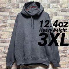 12.4oz ヘビーウェイトパーカー　3XL 無地　チャコール