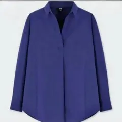 【新品タグ付】ユニクロ　エクストラファインコットンシャツ（長袖）　Sサイズ　濃紺