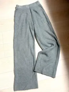 【select】アイスブルー　ニット　パンツ　リラックス　美品
