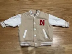 ベージュ・ホワイト N刺繍ジャケット 80