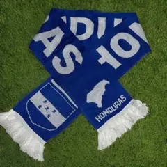 【Used】サッカーマフラー ホンジュラス 国旗デザインスカーフ 青白 古着