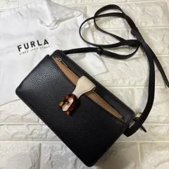 【美品】FURLA フルラ レザー ショルダーバッグ 黒