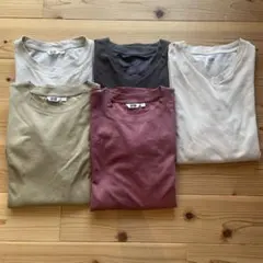 【5枚セット】UNIQLO AIRism メンズXL Tシャツ