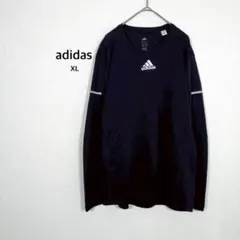 adidas アディダス◉スポーツウェア ブラック XL 長袖Tシャツ 速乾