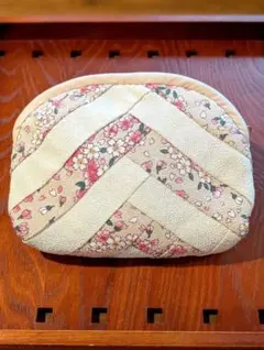 和風パッチワークポーチ桜
