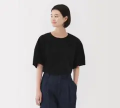 無印良品　涼感半袖ブラウス 婦人Ｓ・黒
