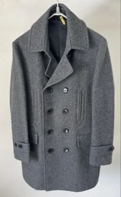 ビームスライツBEAMS LIGHTSウール グレー ロングピーコート X L