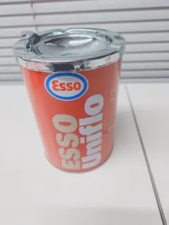 未使用品】EXXON・ESSO（エクソン・エッソ）オイル缶灰皿×2個／予備蓋付