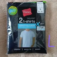 メンズ肌着2枚抗菌防臭L＋衣類用消臭防臭スプレー50ml(微香性)半袖黒ヘインズ