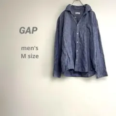ギャップ メンズ 長袖シャツ M コットン✖️リネン