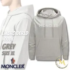 未使用品☆MONCLER Embroidery logo パーカー XL グレー