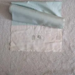 水色 ストライプ 絹 着物反物 未使用品