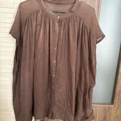 大きいサイズ4Lガーゼノースリーブトップス綿100