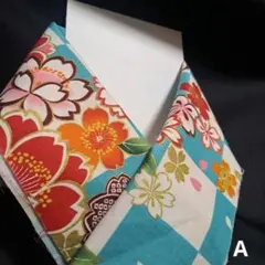 半襟　半衿　ハンドメイド　生地　桜　花柄　和柄　大正ロマン　仕付けしやすい芯付A