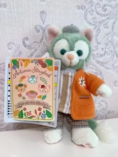 ジェラトーニ　オータムストーリーブック　ぬいぐるみバッジ　ディズニーシー