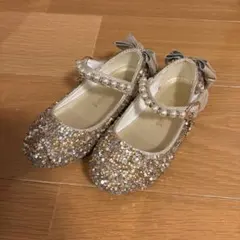 フォーマルシューズ ゴールド グリッター　16.5