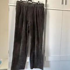 Giorgio Armani ダークブラウン コーデュロイ ワイドパンツ
