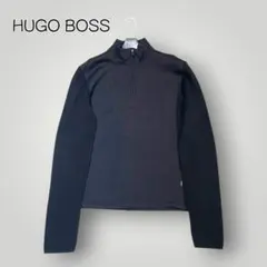 HUGO BOSS ヒューゴボス ハーフジップブルゾン 黒×グレー Lサイズのサムネイル