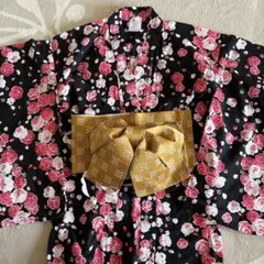SEIKO MATSUDA 松田聖子 浴衣 花柄 リボン ハート 黒 ピンク - メルカリ