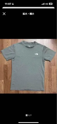 THE NORTH FACE グレー Tシャツ