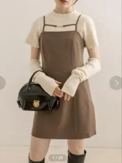 OLIVEdesOLIVE バックオープン キャミワンピ